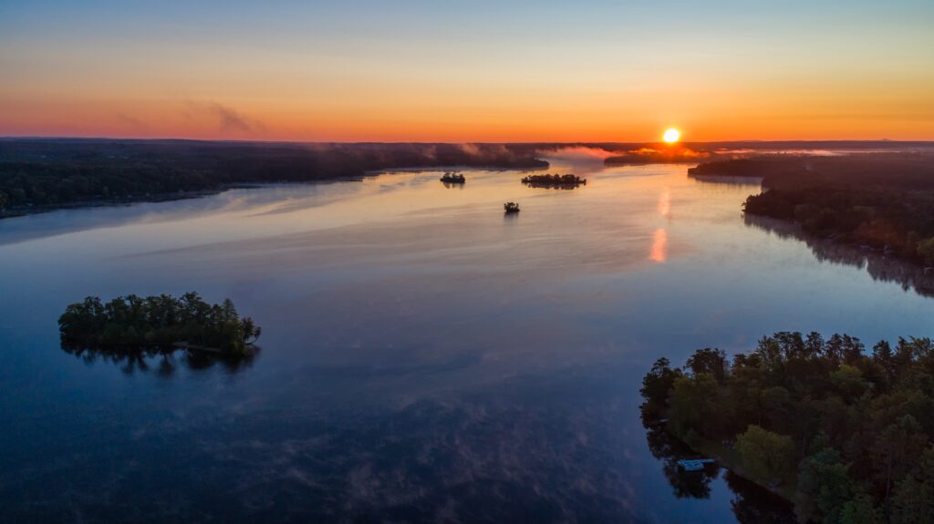 Lake Eau Claire at sunrise 